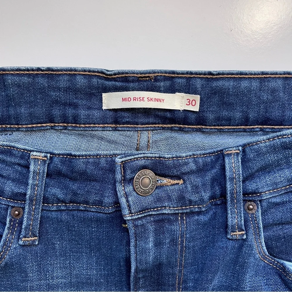 Levi's Mid Rise Skinny Jeans W30L32 - Picture 4 of 6
